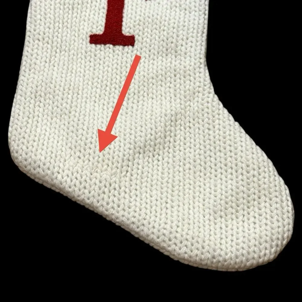 Wondershop Monogram Christmas Stocking Letter T Initial Ivory Red Knit Target